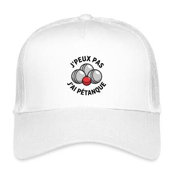 Jai Pétanque Boules Rire - Casquette trucker enfant - blanc - Devant