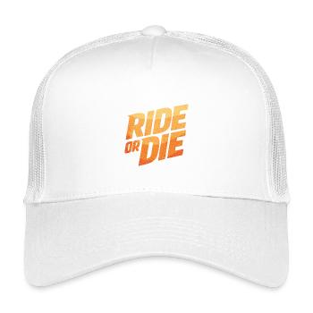 RIDE OR DIE – Asphaltabenteuer - Kinder Trucker-Cap - Weiß - Vorne