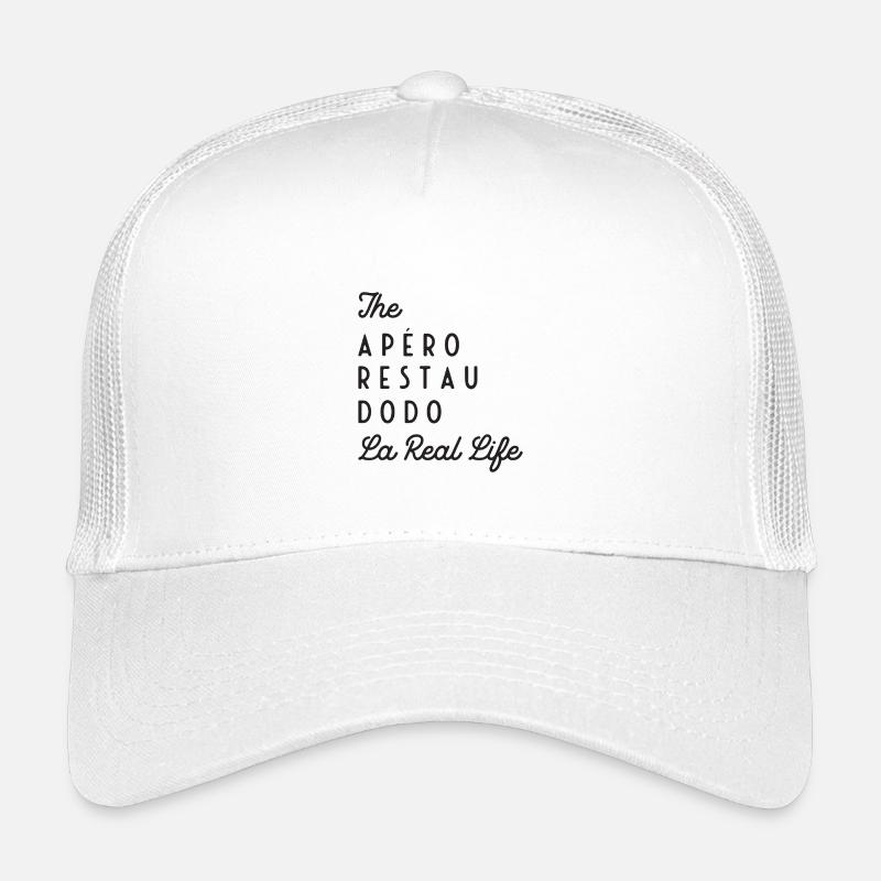 Reales Leben (schwarzer Text) Kinder Trucker-Cap