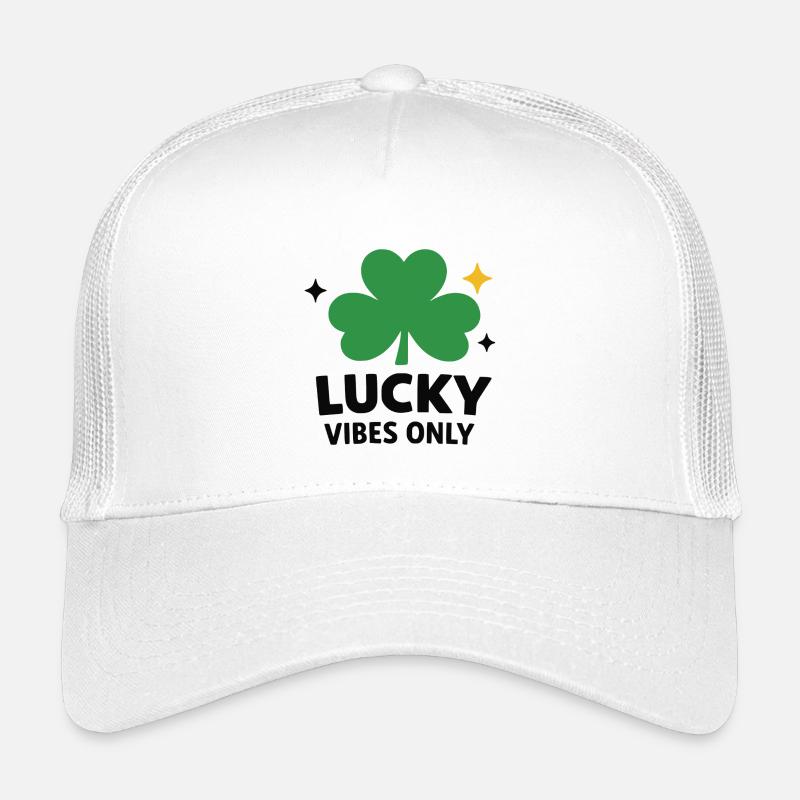 Nur Lucky Vibes - Kinder Trucker-Cap - Weiß