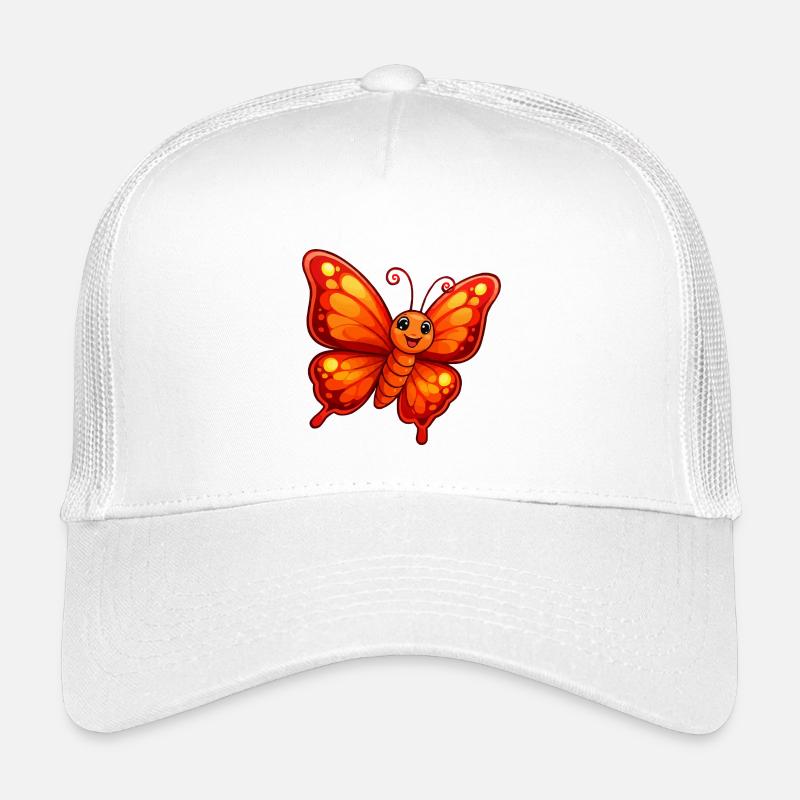 Oranger Schmetterling Kinder Trucker-Cap