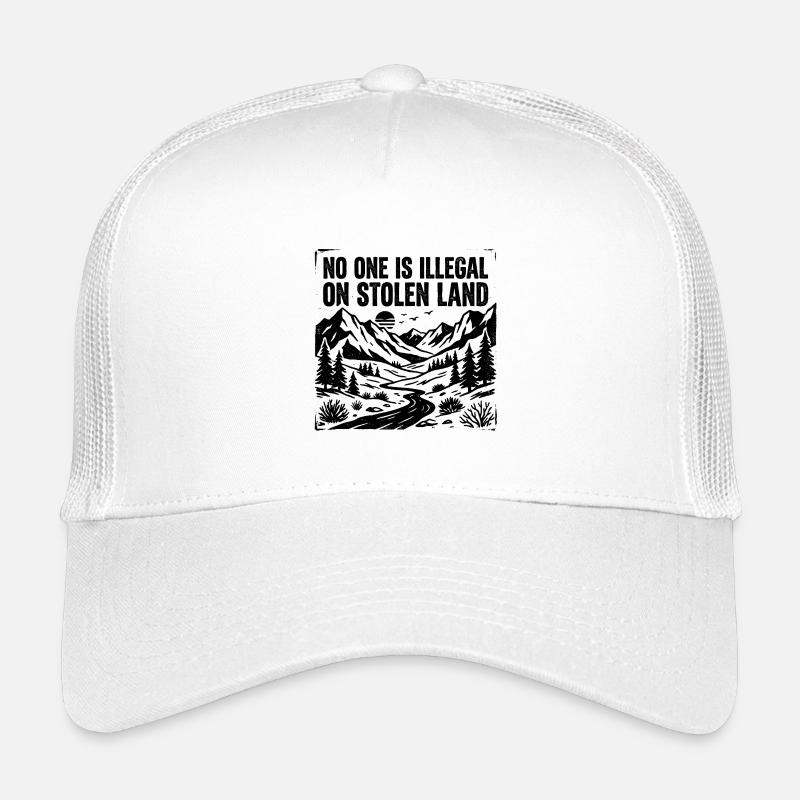 No one is illegal on stolen land Kids’ Trucker Cap