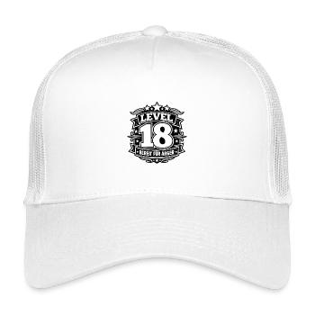 Level 18 Bereit Für Ärger - Kinder Trucker-Cap - Weiß - Vorne