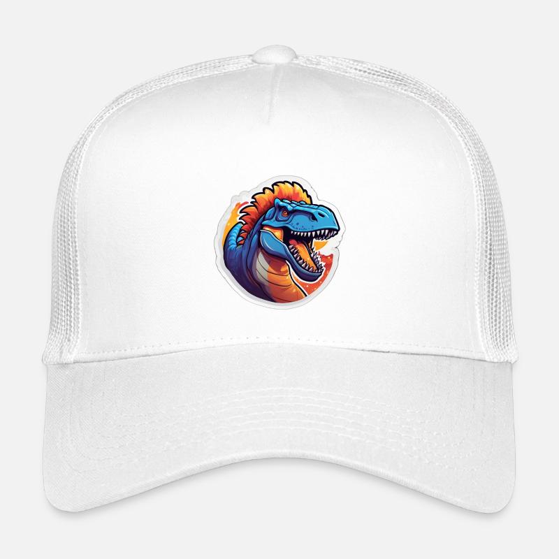 Raptor Bleu Feu Cartoon Casquette trucker enfant