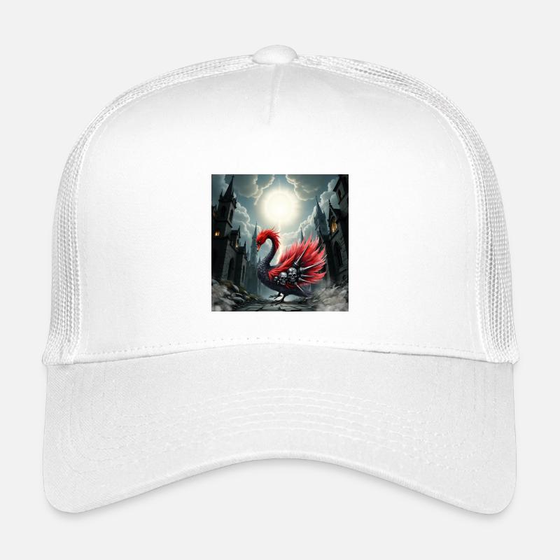 Phénix gothique avec des crânes Casquette trucker enfant
