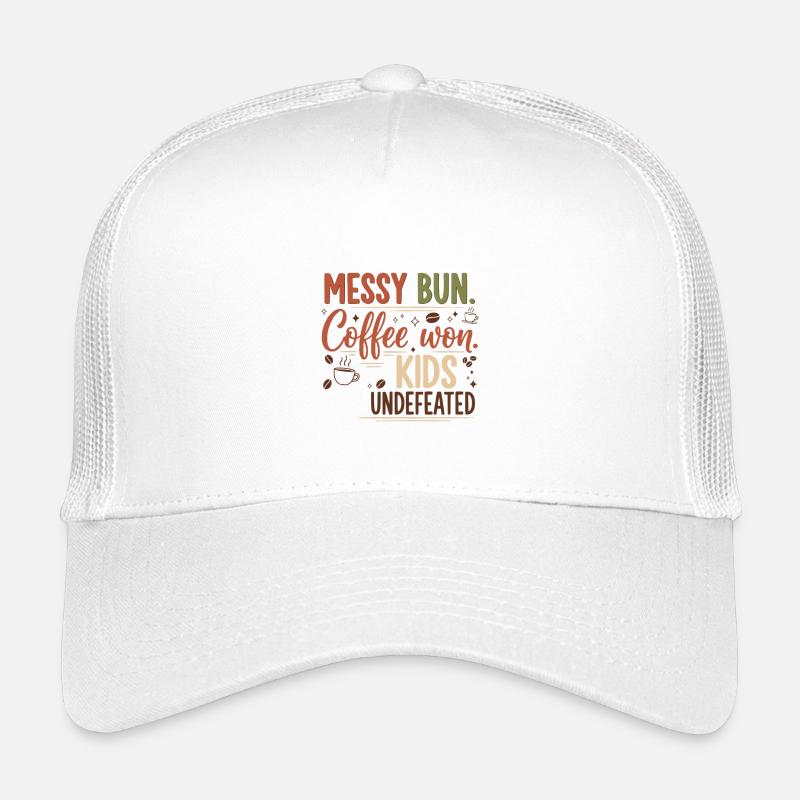 Unordentliches Brötchen, Kaffee gewonnen - Kinder Trucker-Cap - Weiß