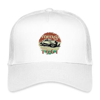 65. Geburtstag - Klassiker - Vintage since 04/1961 - Kinder Trucker-Cap - Weiß - Vorne