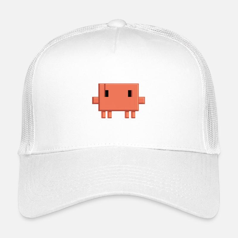 Claude Code Pixel AI Maskottchen-Entwickleraufkleber - Kinder Trucker-Cap - Weiß