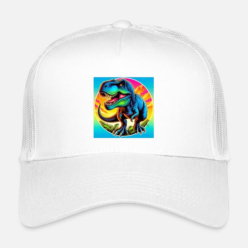 Dinosaurier - Kinder Trucker-Cap - Weiß