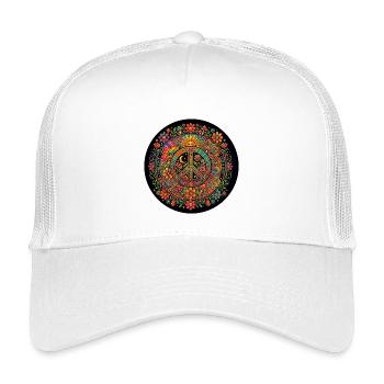 Peace Love Nature Hippie - Kids’ Trucker Cap - white - Front