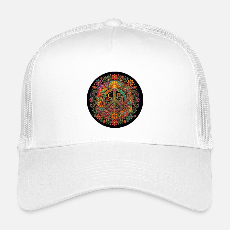 Paix, Amour, Nature, Hippie. Casquette trucker enfant