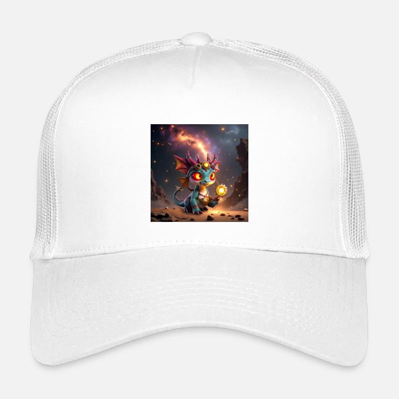 Luminous Steampunk Dragon with Gears Kids’ Trucker Cap