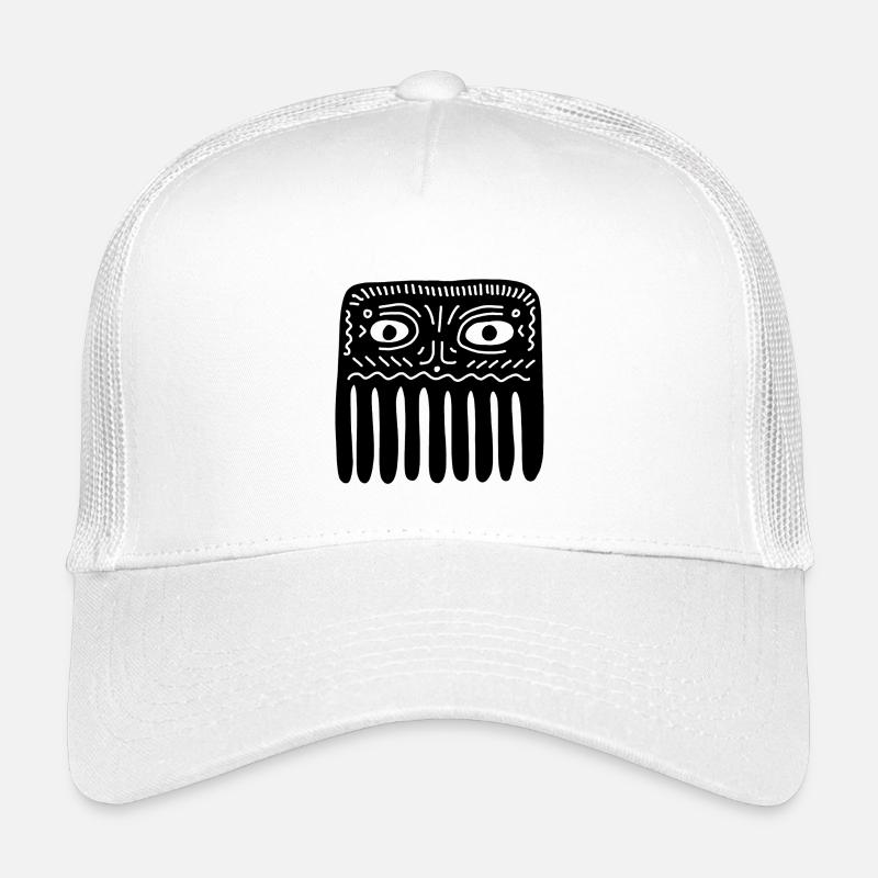 Grafik der alten Wächter-Geistmaske - Kinder Trucker-Cap - Weiß