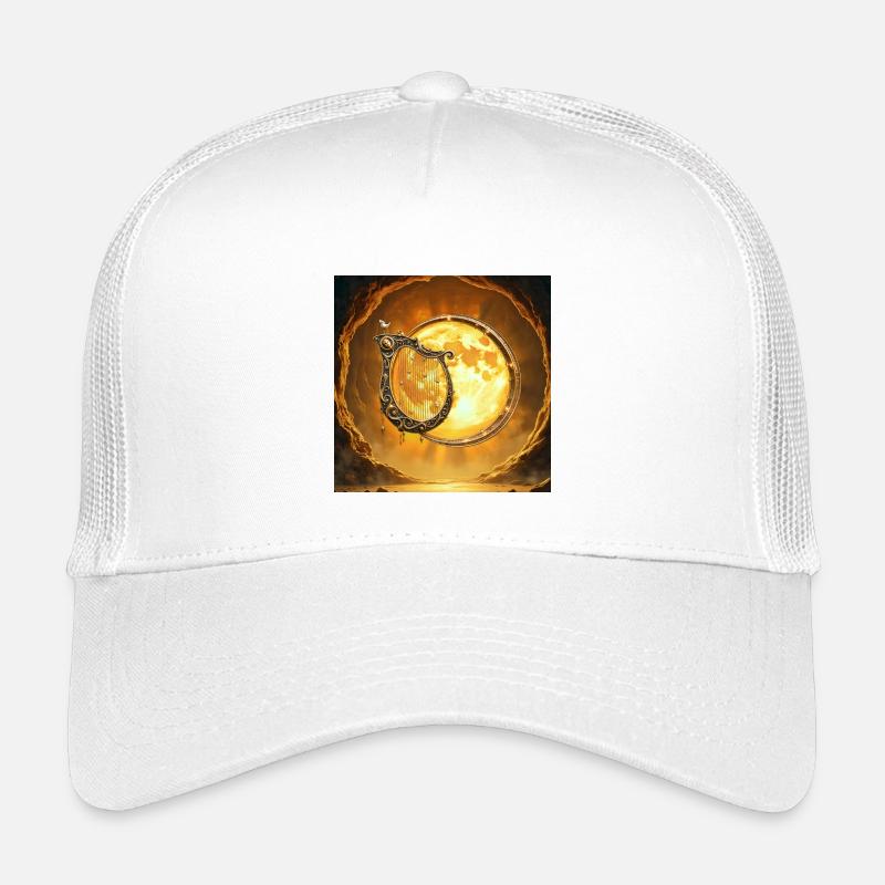 Lune dorée et harpe ornementale Casquette trucker enfant