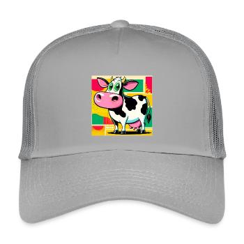 Kuh - Kinder Trucker-Cap - Hellgrau - Vorne