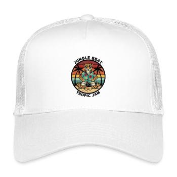 Leopard Jungle Beat Tropic Jam Retro - Kinder Trucker-Cap - Weiß - Vorne