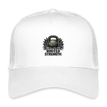 Résistance enracinée : conception éco-primordiale de kettlebell - Casquette trucker enfant - blanc - Devant