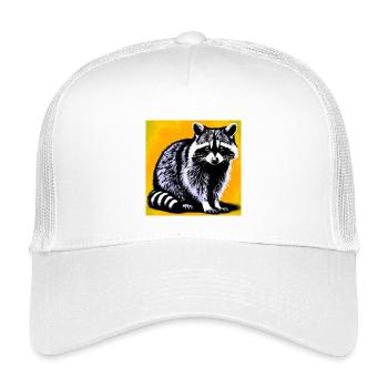 Waschbär - Kinder Trucker-Cap - Weiß - Vorne