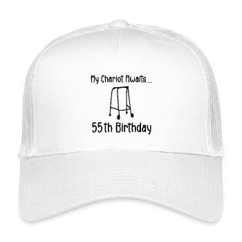 55. Geburtstagsparty Lustiger Geburtstag für 55 Jahre - Kinder Trucker-Cap - Weiß - Vorne