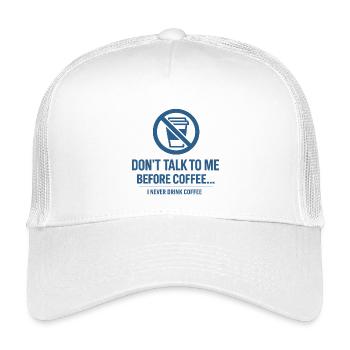 Coffee Paradox - Don't Talk to me - Kids’ Trucker Cap - white - Front