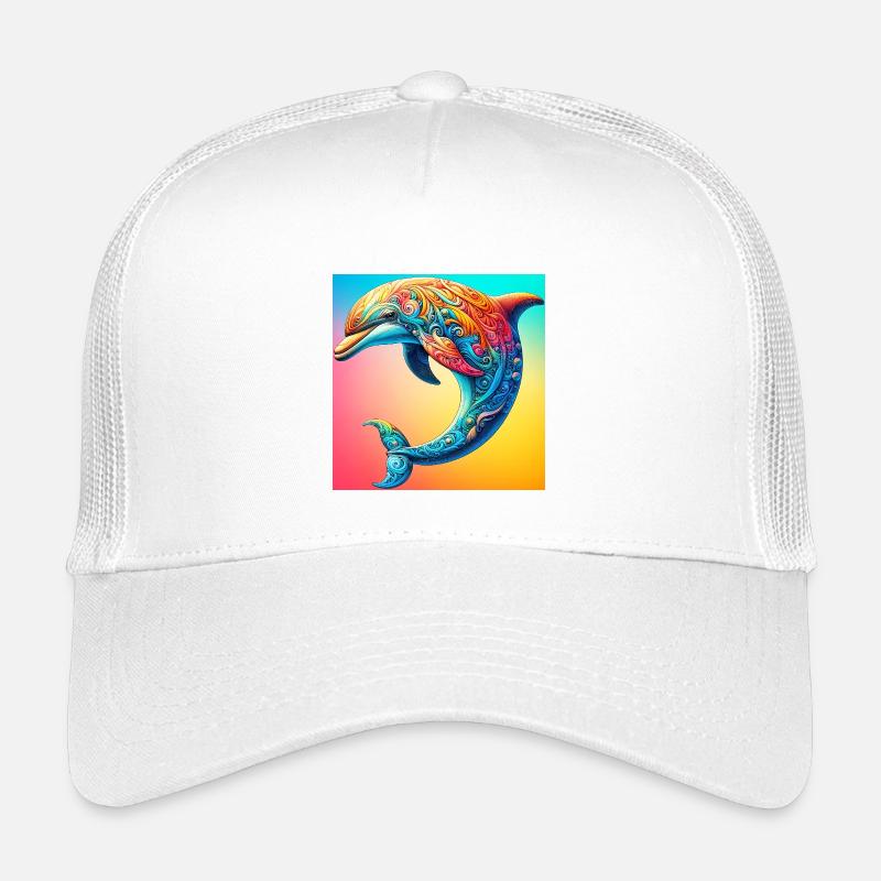 Delfin - Kinder Trucker-Cap - Weiß