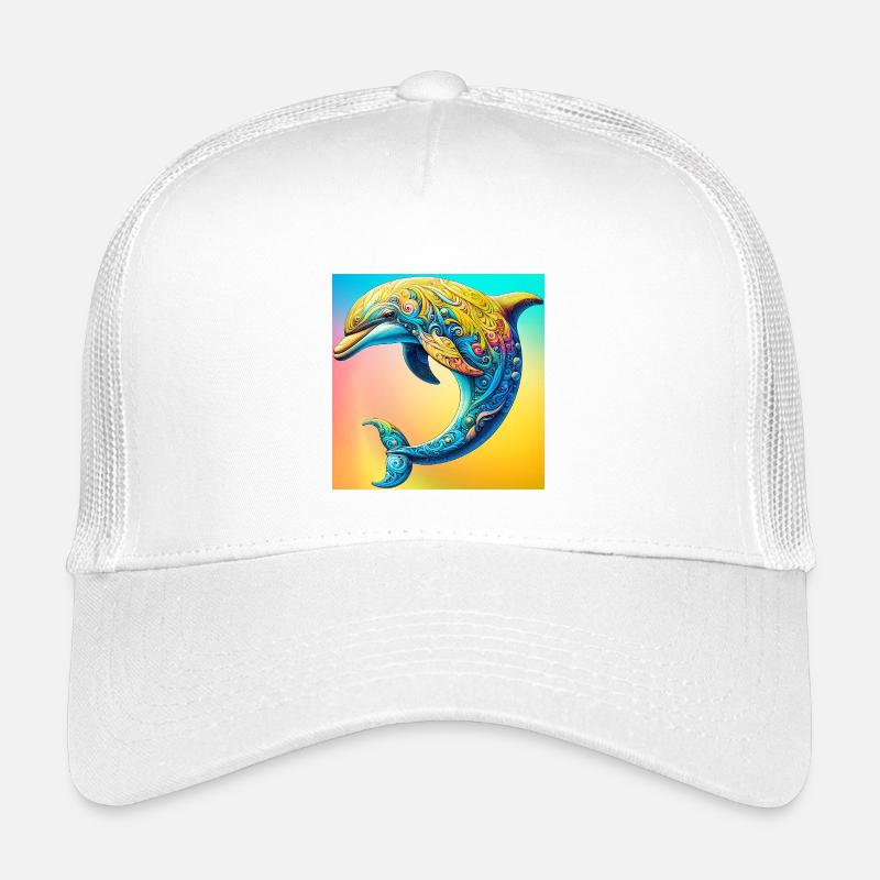 Delfin - Kinder Trucker-Cap - Weiß