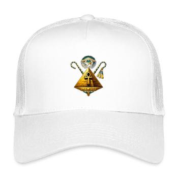Ankh-Pyramide und Goldenes Auge des Horus - Kinder Trucker-Cap - Weiß - Vorne