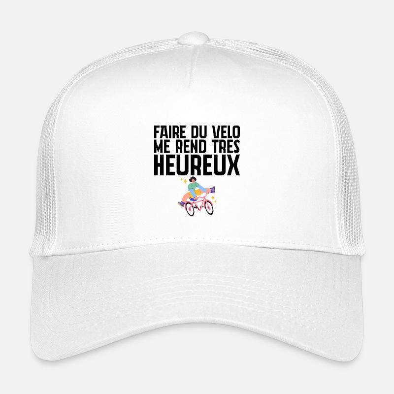 Faire du Vélo Me Rend Très Heureux - Cyclisme Casquette trucker enfant