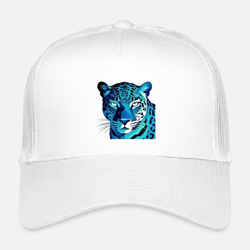Fluorescent Geometric Blue Leopard Kids’ Trucker Cap