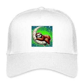 La paresse dort sur la Lune - Casquette trucker enfant - blanc - Devant