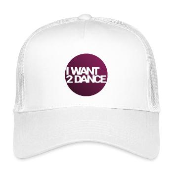 I Want 2 Dance – Kreisdesign - Kinder Trucker-Cap - Weiß - Vorne