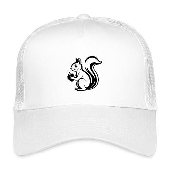 Eichhörnchen, das die Nuss hält - Kinder Trucker-Cap - Weiß - Vorne