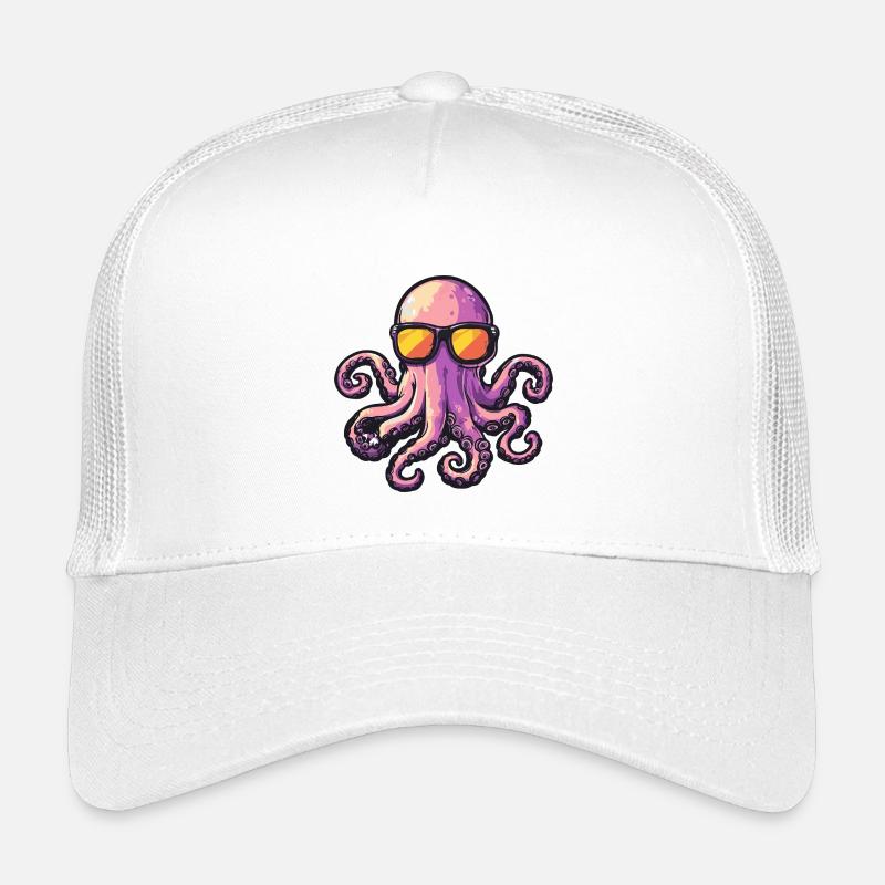 Oktopus Comic Urlaub Kinder Trucker-Cap