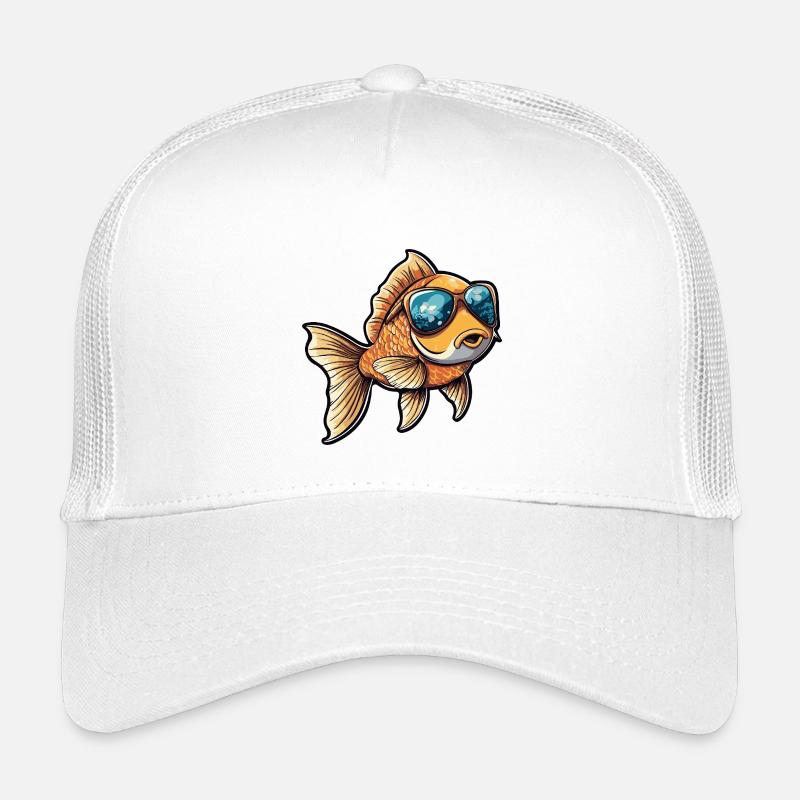 Goldfisch Comic Urlaub Kinder Trucker-Cap