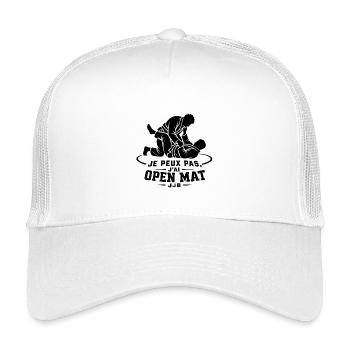 Ich kann nicht, ich habe Open Mat – BJJ BJJ - Kinder Trucker-Cap - Weiß - Vorne