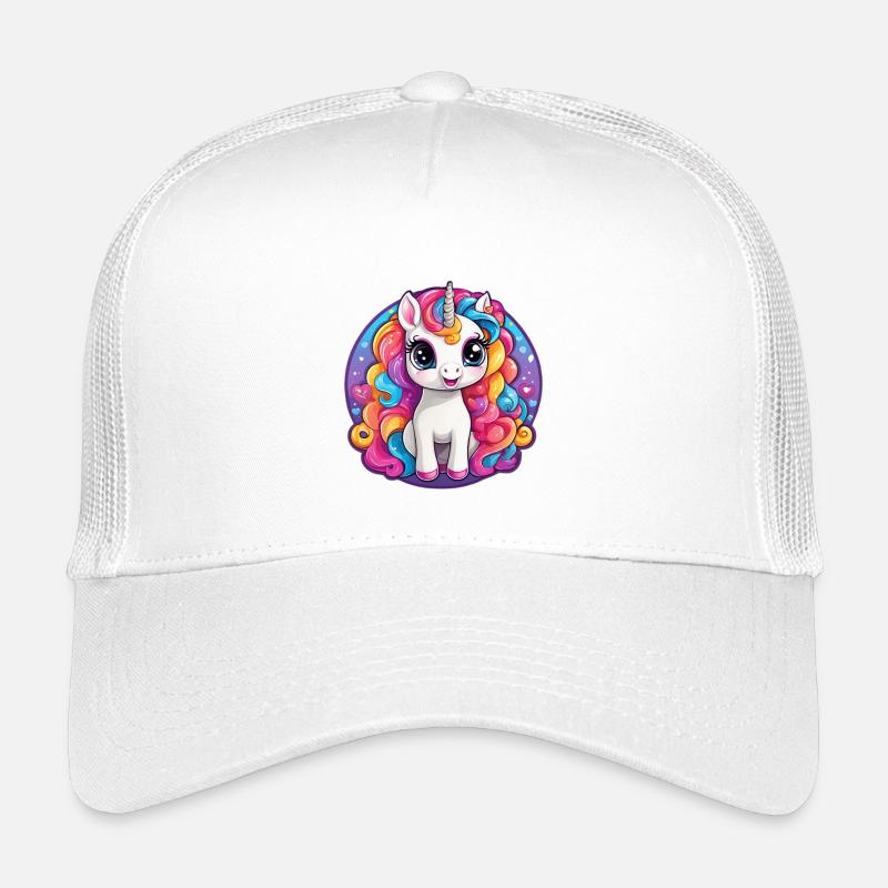 Licorne arc ciel rêveuse Casquette trucker enfant