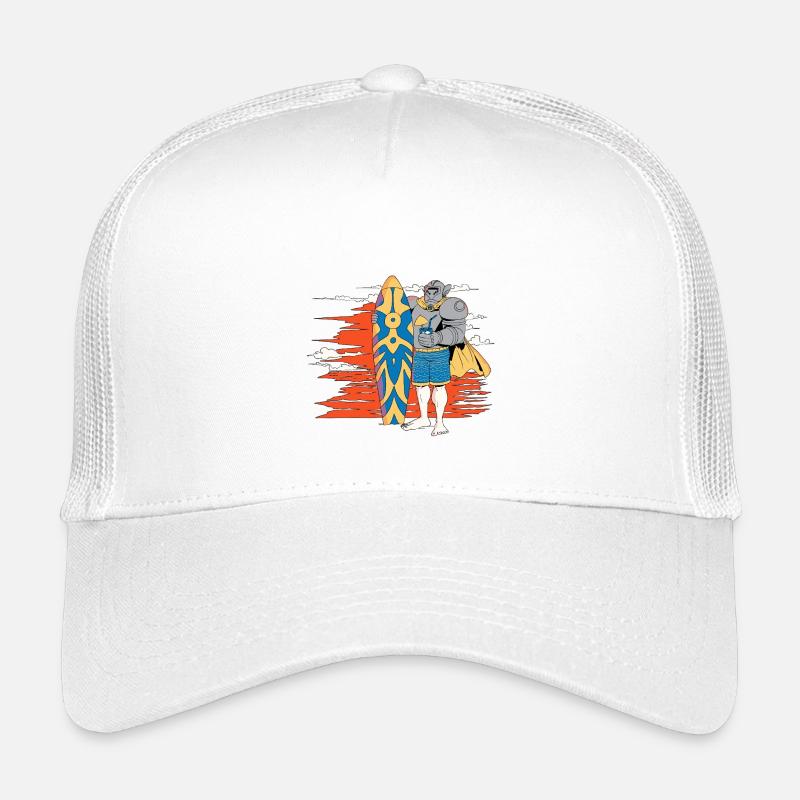 Chevalier surfeur dans le soleil couchant Casquette trucker enfant