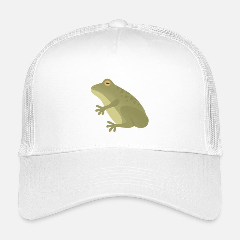Silhouette de grenouille émeraude sur tons terreux Casquette trucker enfant
