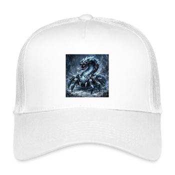 Dragon de Cristal dans une tempête de glace - Casquette trucker enfant - blanc - Devant