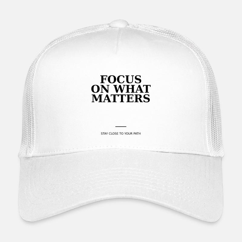 Konzentriere dich auf das, was zählt - Kinder Trucker-Cap - Weiß