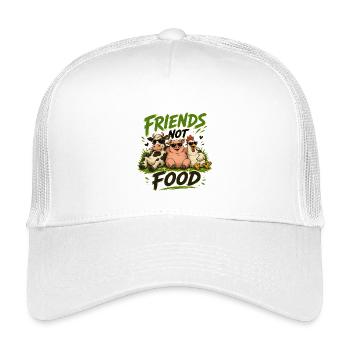 Friends not Food - Veggie/Vegan Animals Funny Motif - Kids’ Trucker Cap - white - Front