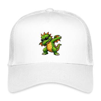 Cute Dabbing Dragon - Kids’ Trucker Cap - white - Front