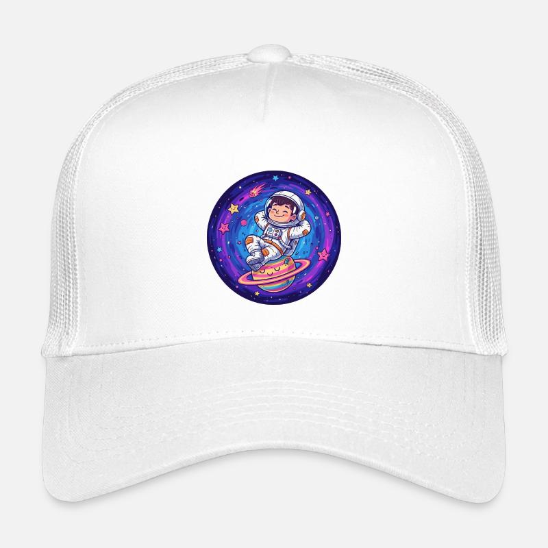 Petit astronaute dans la porte des étoiles Casquette trucker enfant