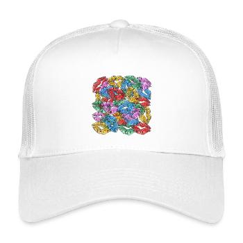 Amount of kisses - Kids’ Trucker Cap - white - Front