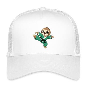 Sloth Karate Kick Martial Arts Martial Arts - Kids’ Trucker Cap - white - Front