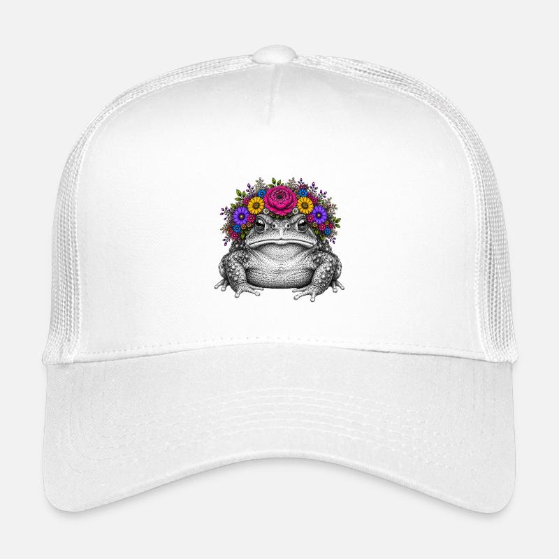 Toad with flower crown Kids’ Trucker Cap