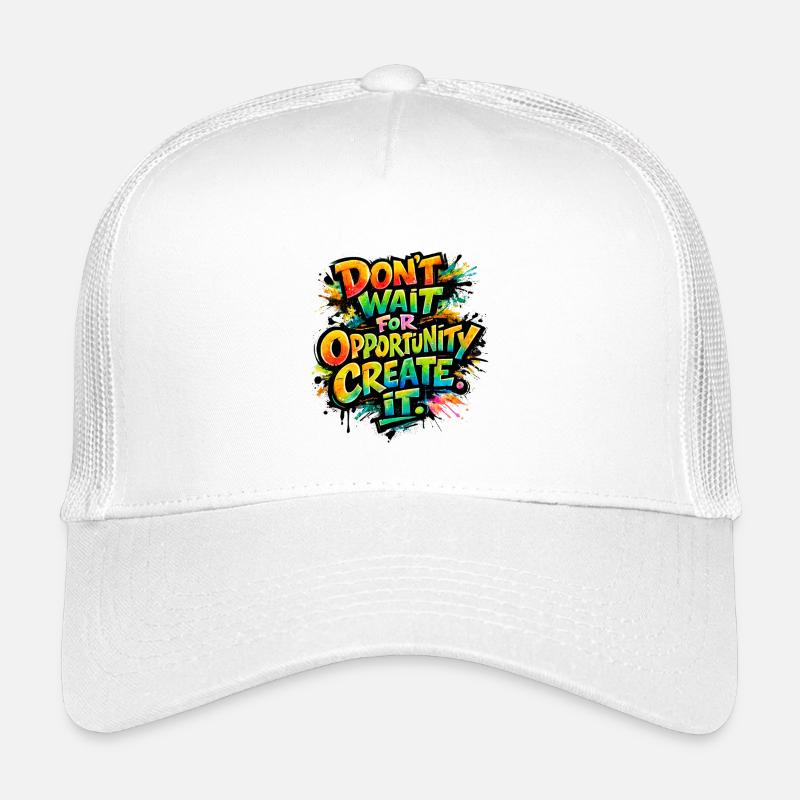Don-t_wait_ - Kinder Trucker-Cap - Weiß