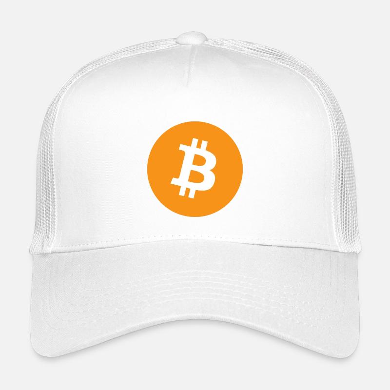 Bitcoin Symbol im Orange Kreis Kinder Trucker-Cap