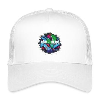 ABC HERO Graffiti Wanddesign - Kinder Trucker-Cap - Weiß - Vorne
