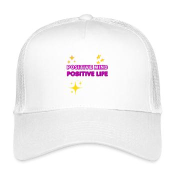 Positive Mind Positive Life Geschenkidee  - Kinder Trucker-Cap - Weiß - Vorne